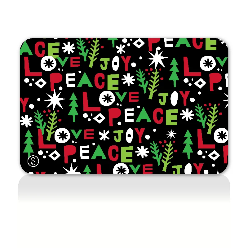 eGift Card | Peace Love Joy | Black, Red