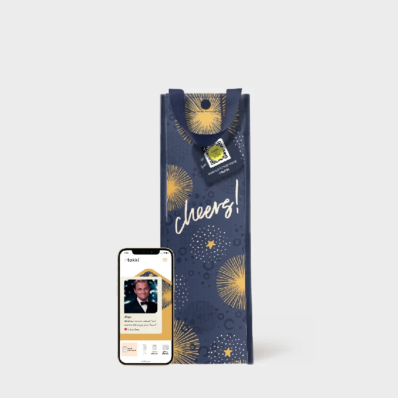 Cheers | Wine | Reusable Gift Bag + QR Greeting Card