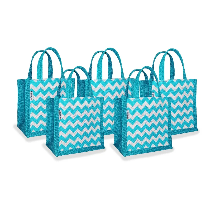 EARTHBAGS PRINTED CUTE JUTES GIFT BAG - PACK OF 5