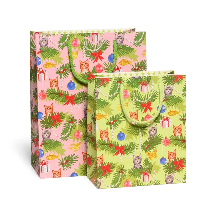 Christmas Cats Holiday Gift Bag