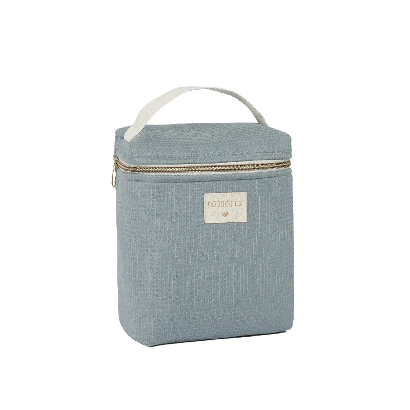 nobodinoz Concerto Insulated Baby Bottle and Lunch Bag Stone Blue