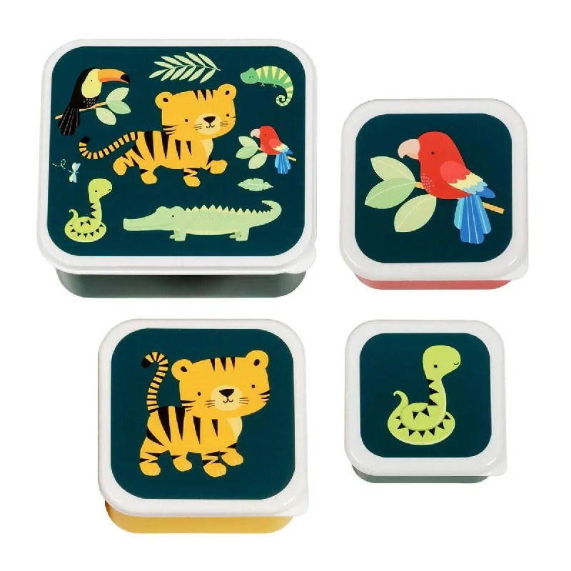 A Little Lovely Company Lunch & Snack Box Set Jungle Tiger