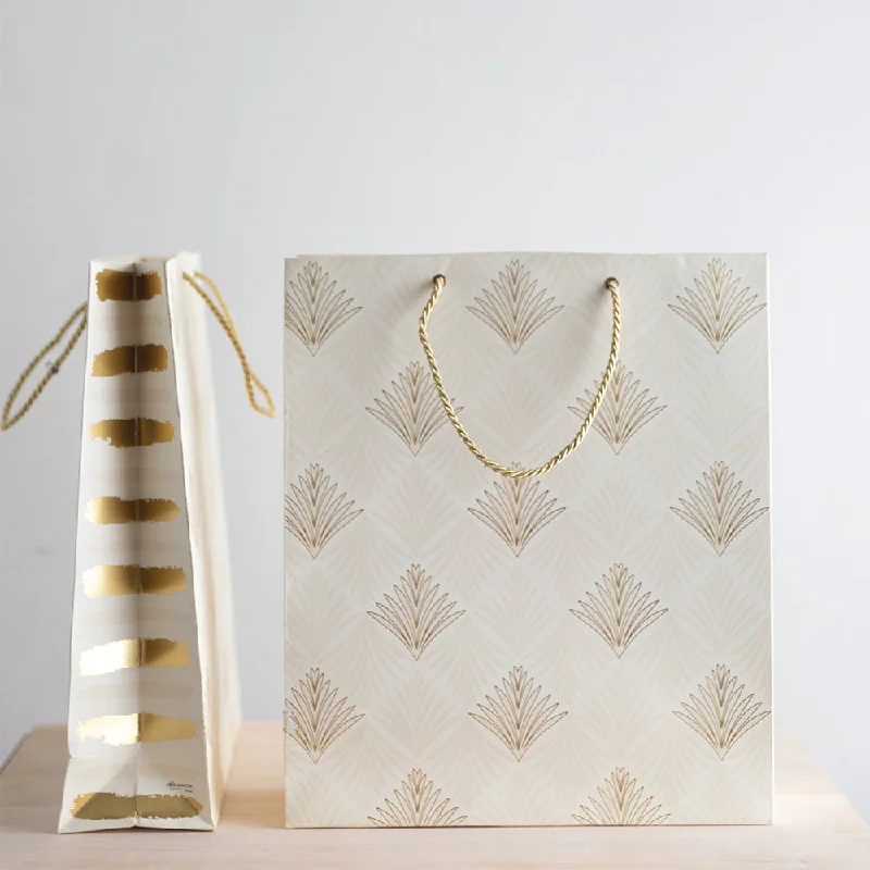 Ivory Palm Gift Bag - Set of 5