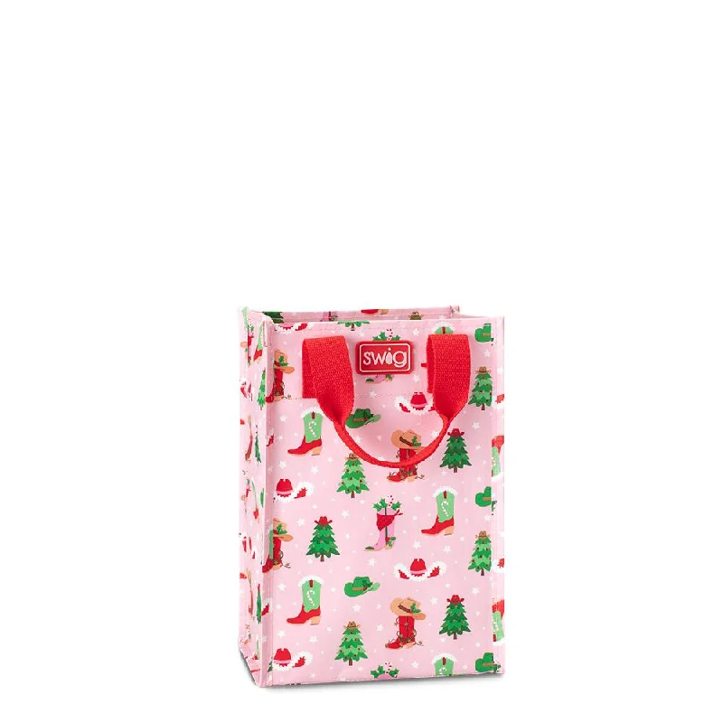 Howdy Holidays Reusable Gift Bag Tall