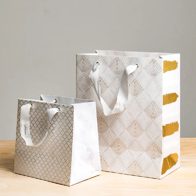 Assorted Aleah Paper Gift Bags - Set of 6/ Set of 50