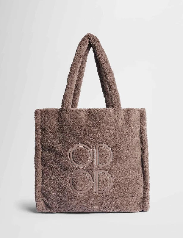 Sherpa Tote Bag - Brown