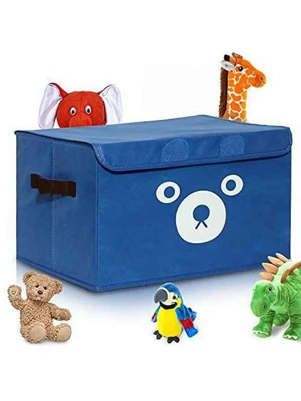 Panda Design Soft Fabric Storage Bag Royal Blue