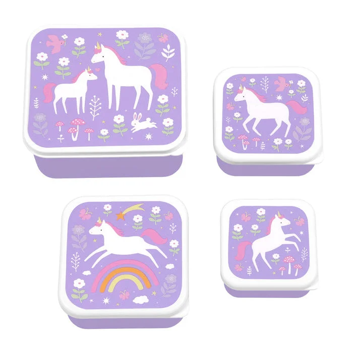 A Little Lovely Company Lunch & Snack Box Set: Unicorn Dreams