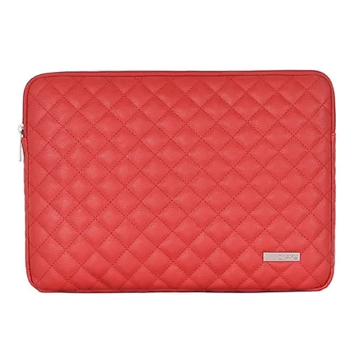 Leather Plaid Laptop Case 14-inch