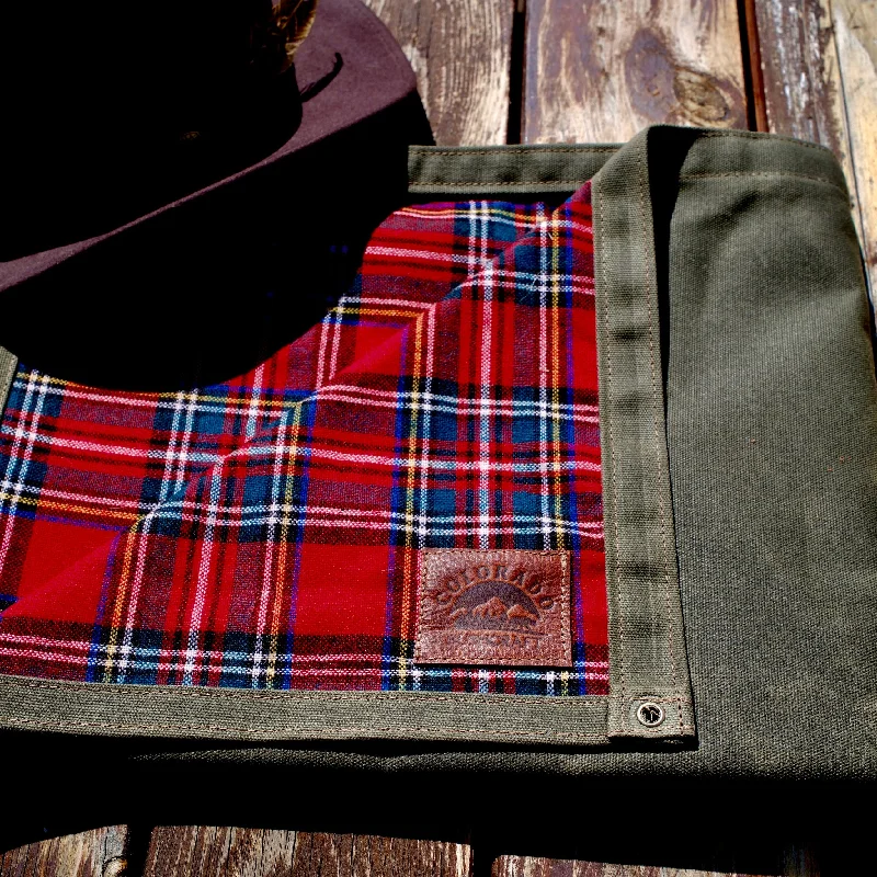 Extra Large Heavy Weight Waxed Canvas and 100% Pendleton Wool Lined Bushcraft Ground Cloth