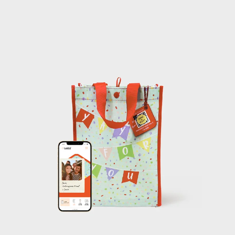 Yay For You | Medium | Reusable Gift Bag + QR Greeting Card