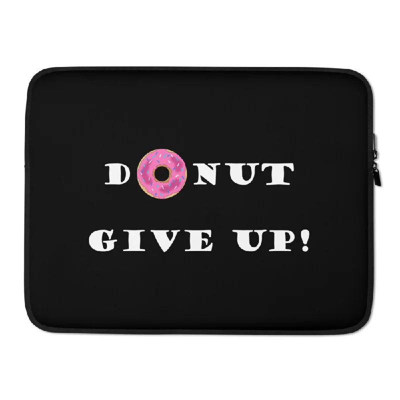 Donut Give Up Laptop Case