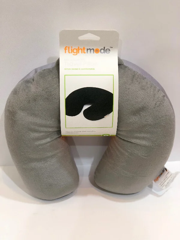 FLIGHT MODE- MICROBEAD TRAVEL PILLOW GREY