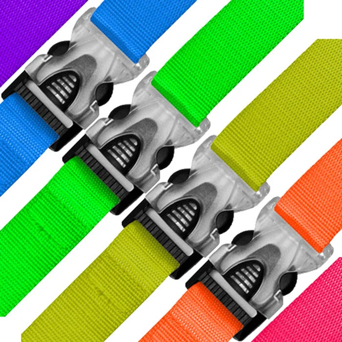 FLURO LUGGAGE STRAPS- NYLON STRAPS ASSORTED COLOURS