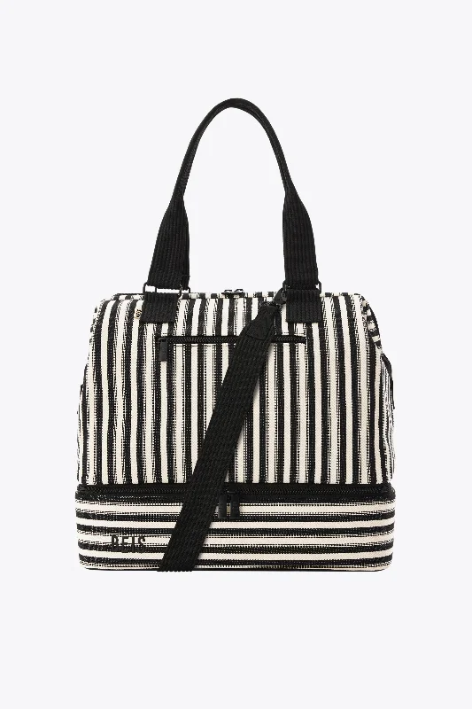 The Mini Weekender in Black Stripe