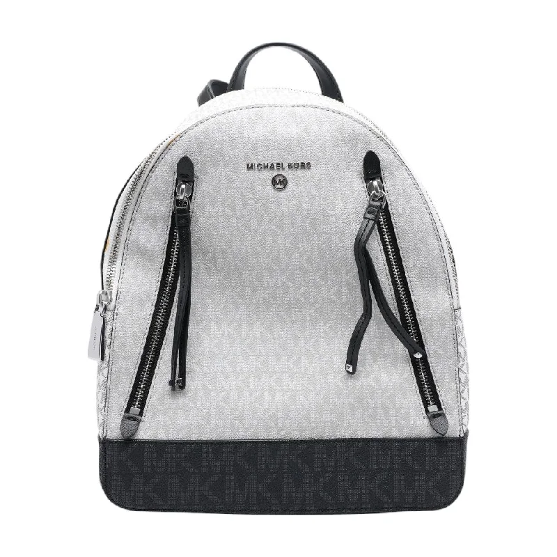 White Graphic Mini Backpack