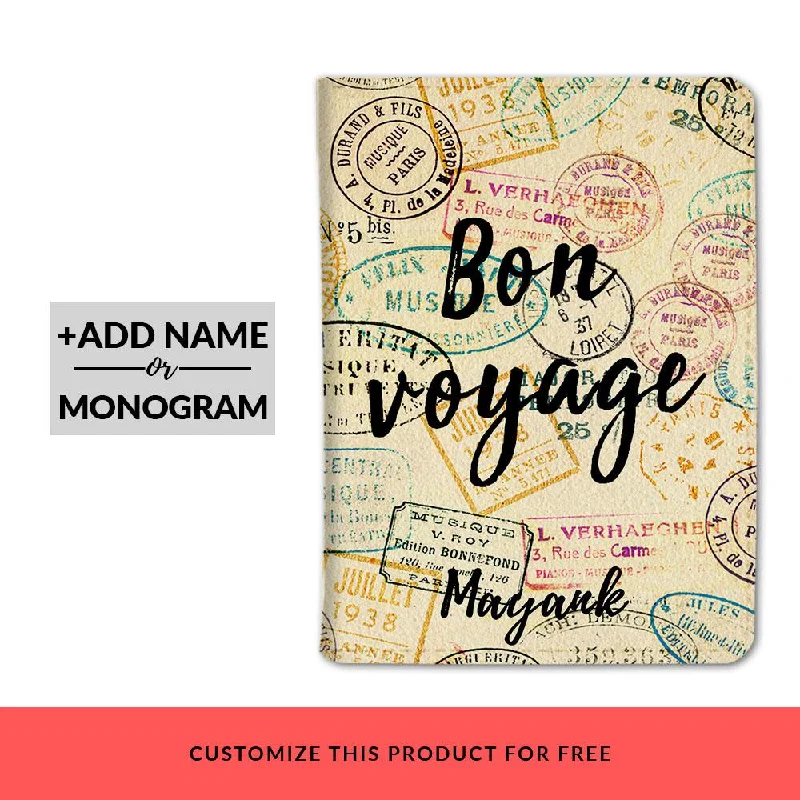 Bon Voyage Custom Passport Cover