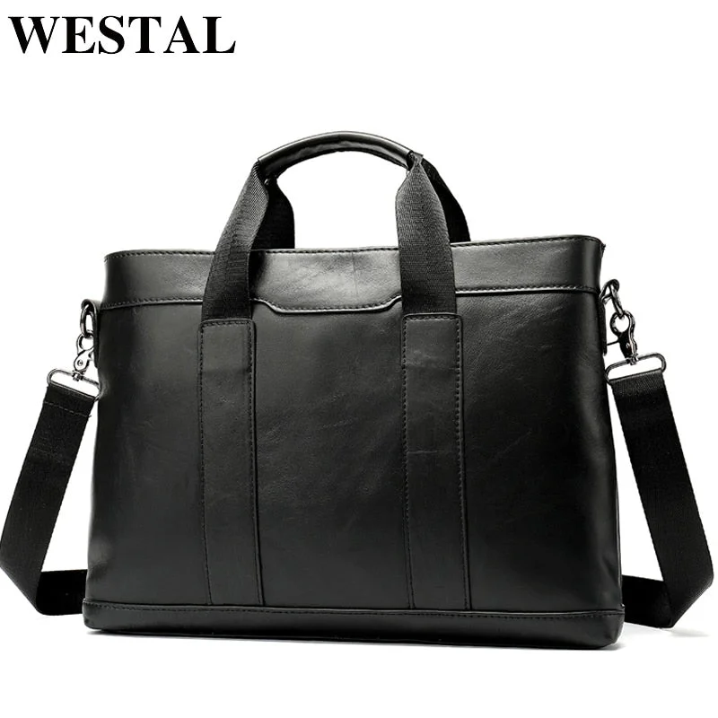 Genuine Leather Laptop Briefcase Bags for Men