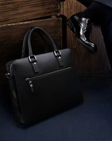 Leather Mens Briefcase Work Bag Business Bag Laptop Bag for men