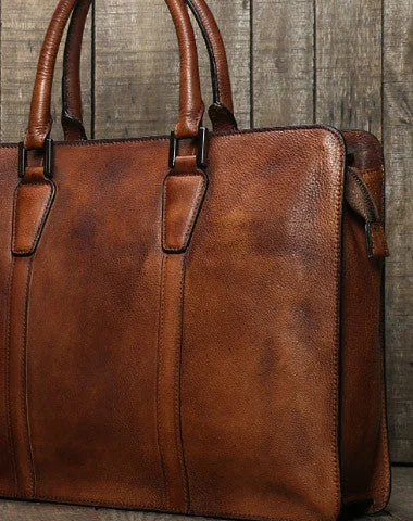 Handmade leather men vintage Briefcase messenger large vintage shoulder laptop bag vintage bag