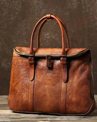 Handmade Leather Mens Briefcase Work Bag Laptop Bag Business Bag for Men