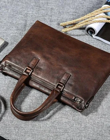 Leather Mens Cool Briefcase Work Bag Business Bag Laptop Bag for men