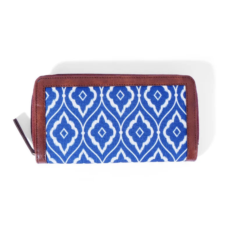 Ikkat Zip Around Womens Wallet