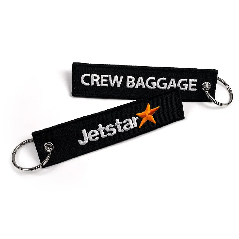 Jetstar Airways Crew Baggage Keyring Black