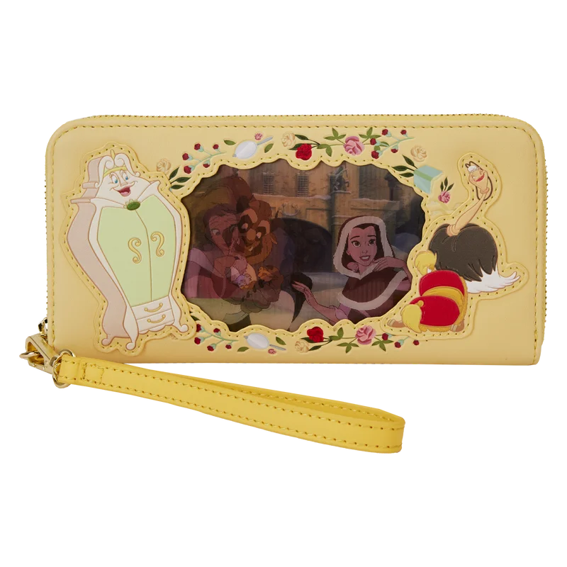 Loungefly Beauty and the Beast Princess Series Lenticular Zip Around Wristlet Wallet