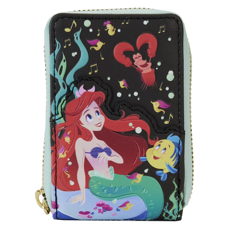 Loungefly Disney The Little Mermaid 35th Anniversary Life is the Bubbles Accordion Zip Around Wallet