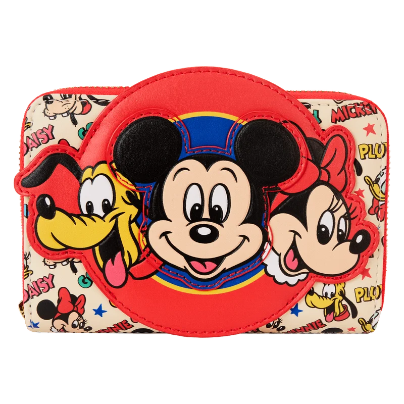 Loungefly Mickey & Friends Classic All-Over Print Zip Around Wallet