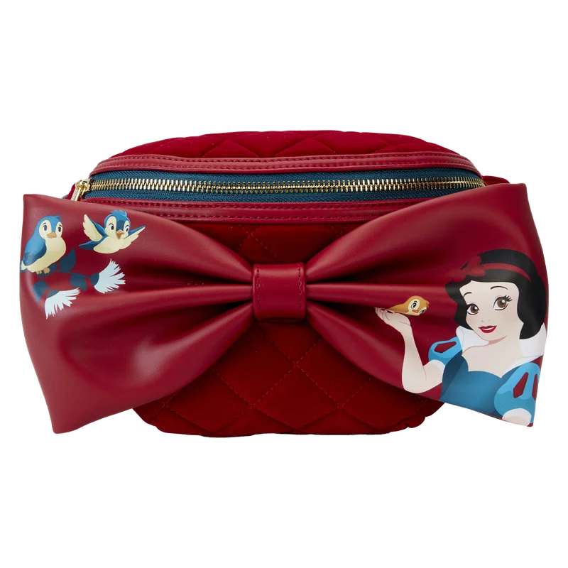 Loungefly Snow White Classic Bow Quilted Velvet Belt Bag