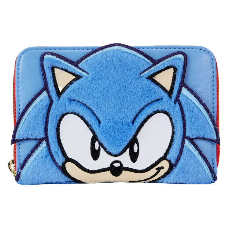 Loungefly Sonic the Hedgehog Classic Cosplay Plush Zip Around Wallet