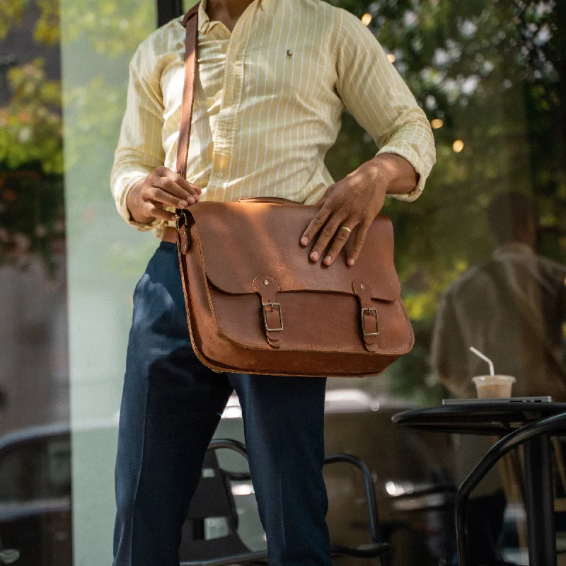 The No. 1860 EXPRESS - Fine Leather Messenger Bag & Mens Briefcase