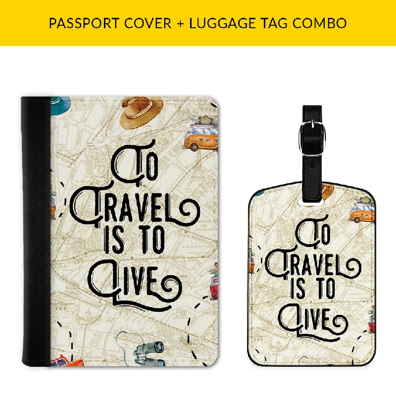 To Travel Passport & Luggage Tag Combo