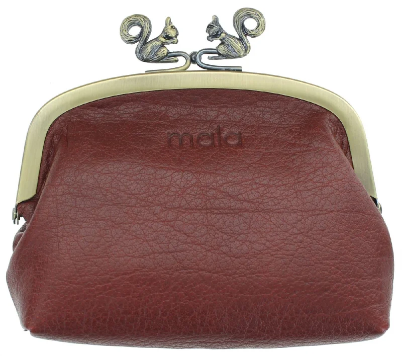 Mala Leather Clip Top Coin Purse With Squirrel Clip Fastener 3547_54