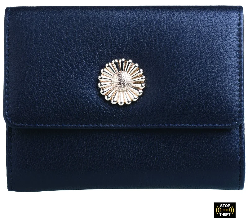 Mala Leather Daisy Collection Compact Leather Purse RFID Blocking 3560_58