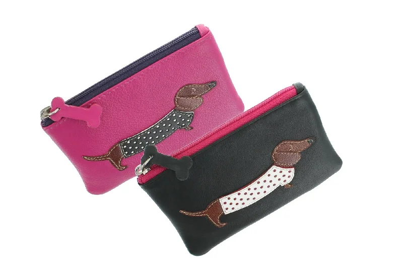 Mala Leather BEST FRIENDS Collection Sausage Dog Leather Coin Purse 4133_65