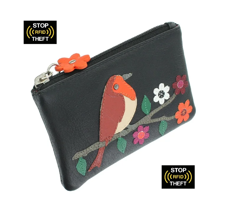 Mala Leather ROBIN Collection Coin Purse With Keyring - RFID Protected 4151_97