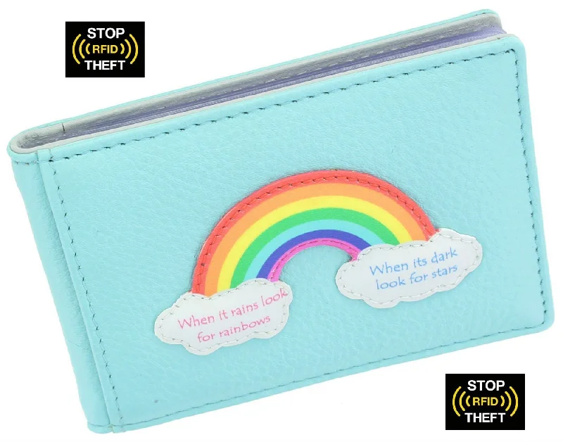 Mala Leather Rainbow Collection Leather Credit Card Holder RFID Blocking 657_49