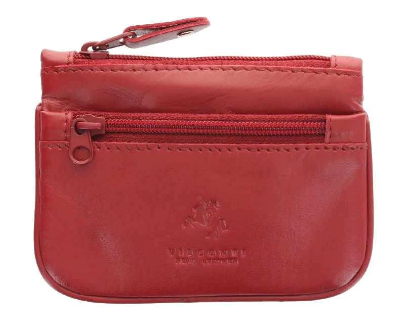 Visconti Leather Zip Top Coin Purse/Keycase CP3