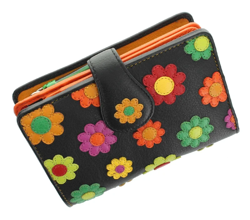 Visconti Daisy Collection SPANISH Ladies Leather Purse With Tab Closure RFID blocking DS82