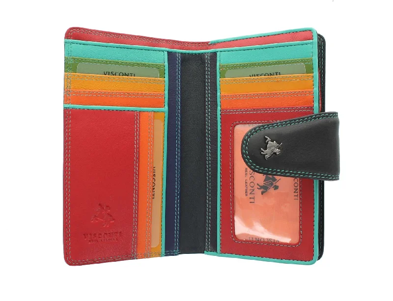 Visconti Spectrum Collection Leather YLANG Purse With Tab Closure & RFID Blocking SP30