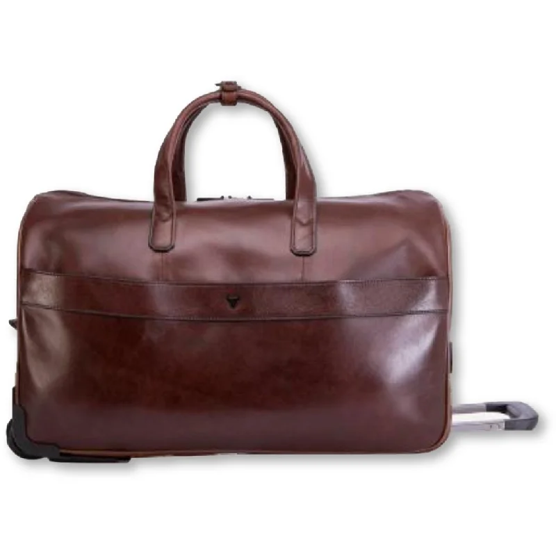 Brando Winchester Leather Duffel Bag with Wheels