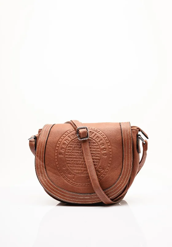 Zen Collection Flapover Crossbody Bag, Brown