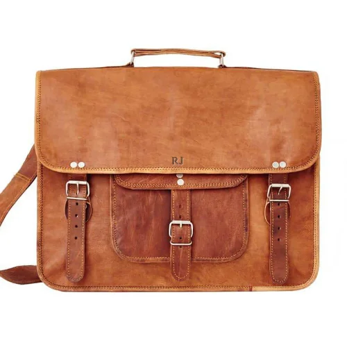 Large Satchel with Front Pocket and Handle