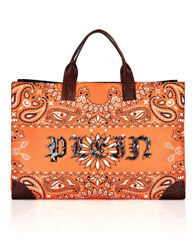 Leather Handle Bag Paisley Gothic Plein