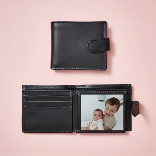 Personalised Leather Tri Fold Wallet with RFID