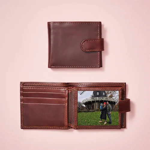 Personalised Leather Tri Fold Wallet with RFID