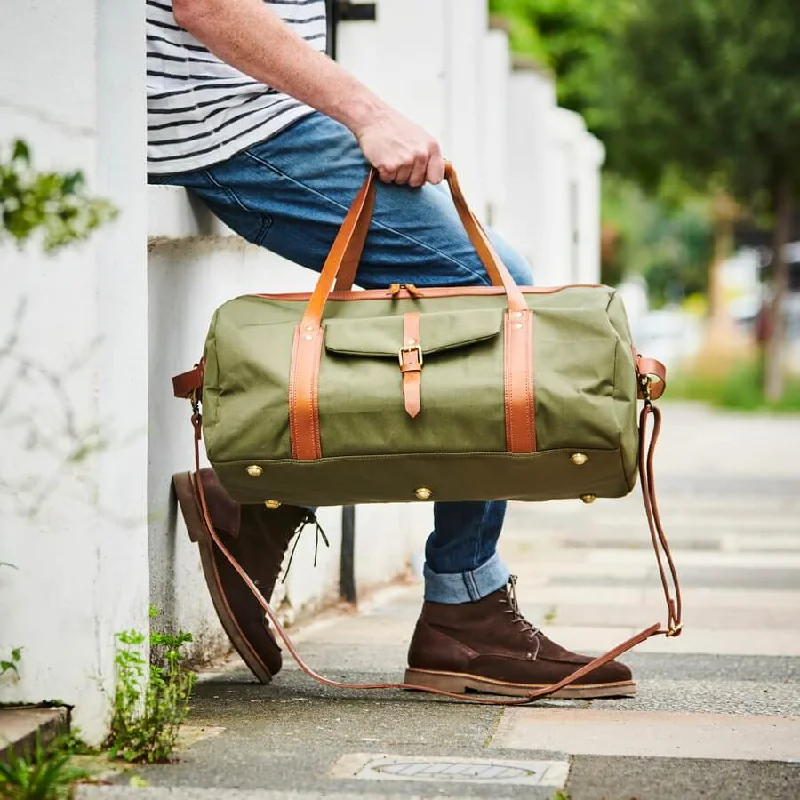 Olive and Tan Leather